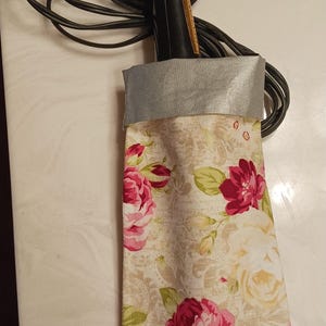 Heat Resistant Curling Iron Travel Bag, Hair Styling Tool sleeve, Teflon Lined 10" x 4", Hair Tool Travel Case