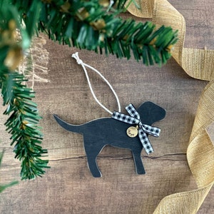 Customizable Rustic Wooden Labrador Retriever Figurine Ornament / Dog Puppy Figurine / Pet Memorial / Black, Chocolate, or Yellow Lab