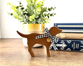 Customizable Rustic Wooden Vizsla Tabletop & Tiered Tray Decor / Dog Sign / Puppy Figurine / Pet Memorial