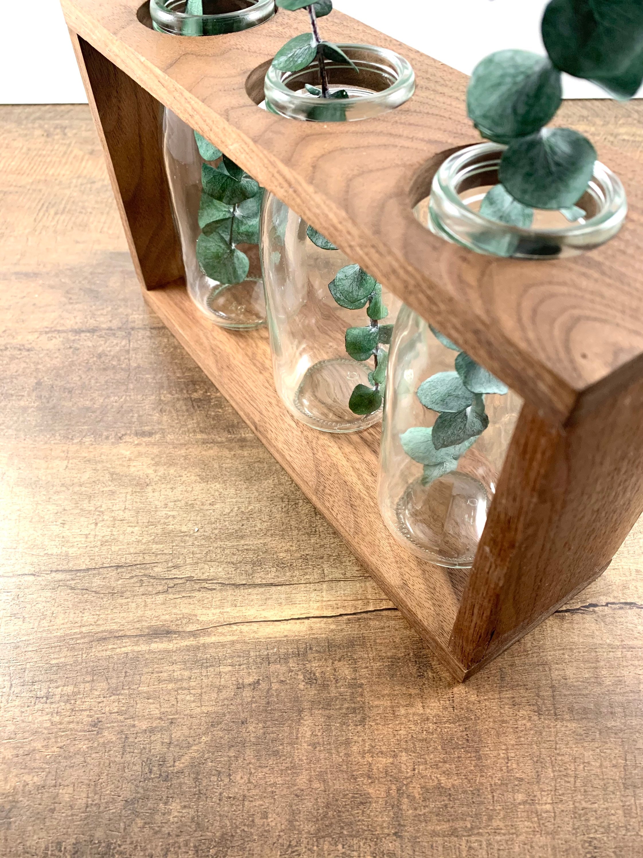 Wooden Vase Holder Walnut or Sycamore Etsy