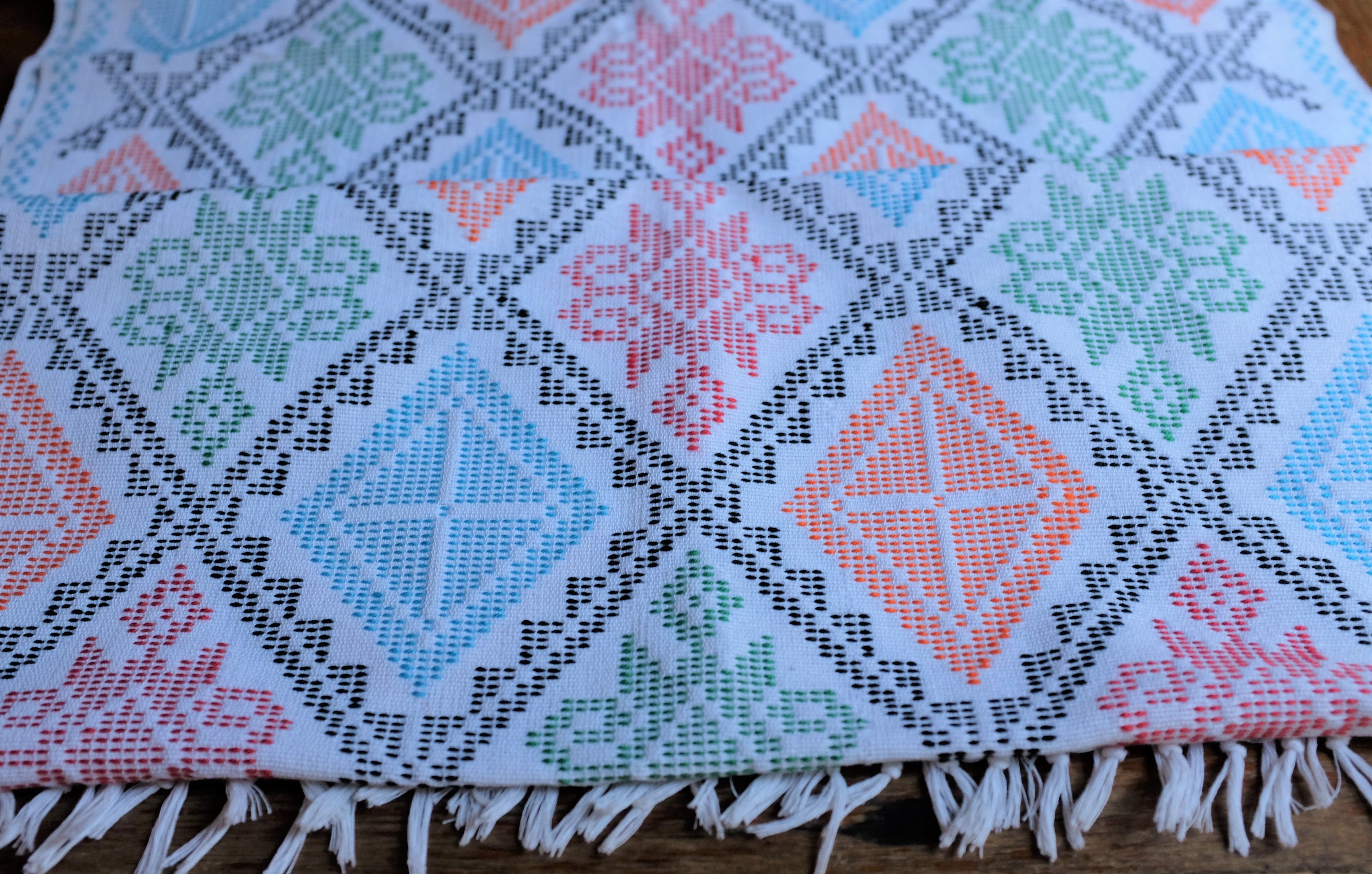 Yakan Textile Philippines Ethnic Handwoven Textile Table Runner, Bed