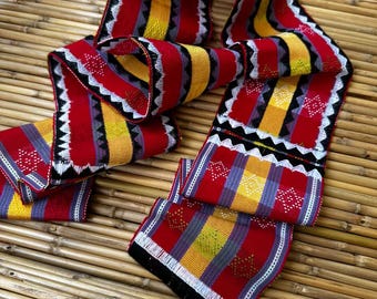 Cordillera Philippines Tapis Kalinga Bontoc Belt Sash (4 x 65 in)