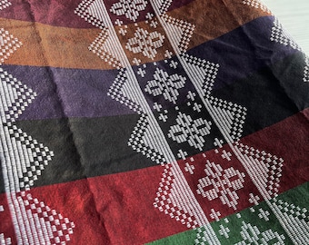 Cotton Woven Inaul Malong - Philippines Ethnic Handwoven Textile Ranun Mindanao Filipino Attire Clothing Sarong Tapis Malong