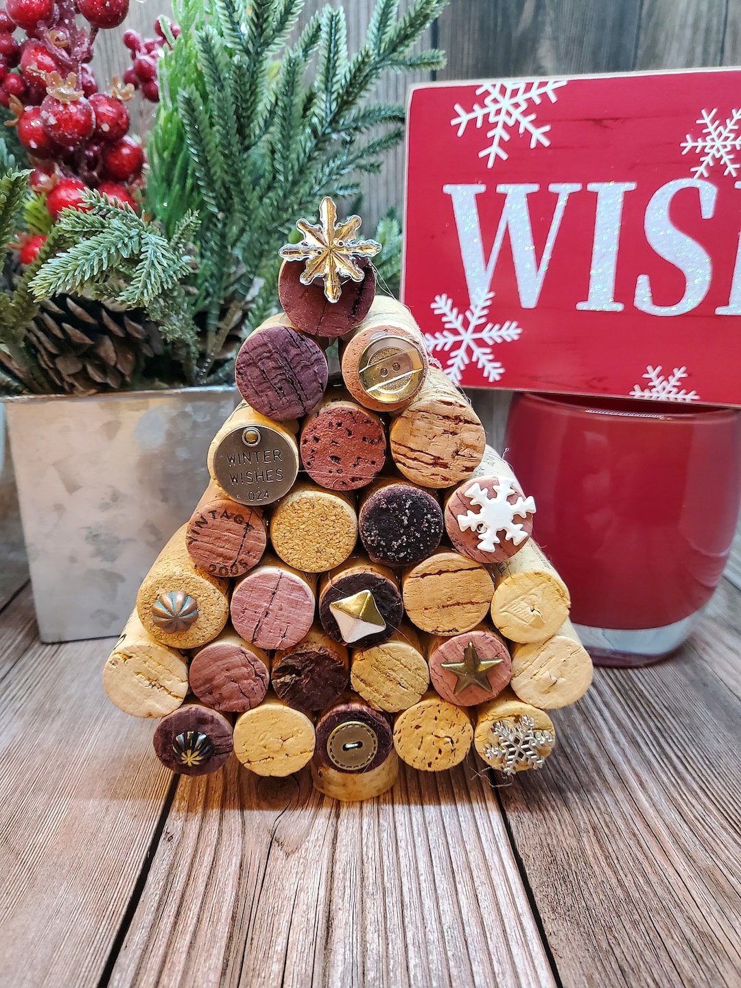 5 Wine Cork Christmas Tree Etsy