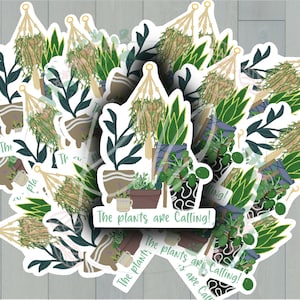 Sticker Les plantes appellent | Sticker agenda agenda pour ordinateur portable bouteille d'eau | Autocollant en vinyle