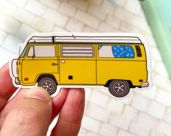 Yellow Van Sticker| Planner Sticker|Laptop Decal|Waterproof Sticker