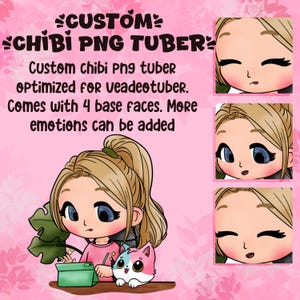 PNG Tuber Chibi personalizzato - Set semplice per Veadeotube