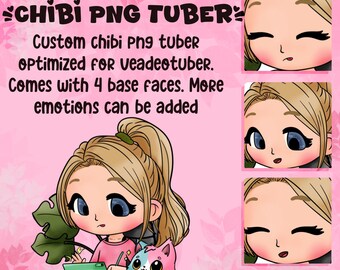 Custom Chibi PNG Tuber- Simple Set for Veadeotube