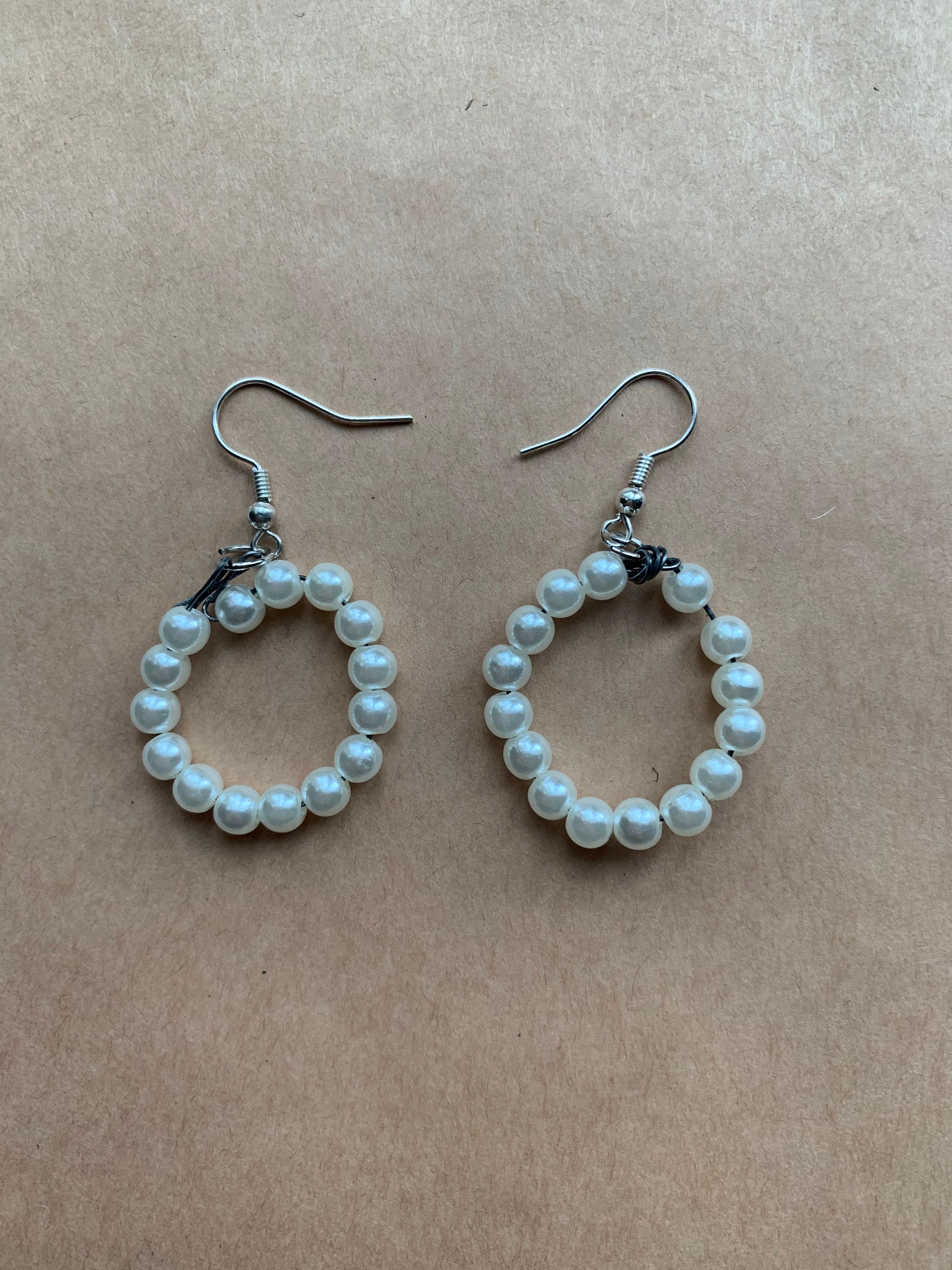 Pearl Beaded Earrings | Etsy