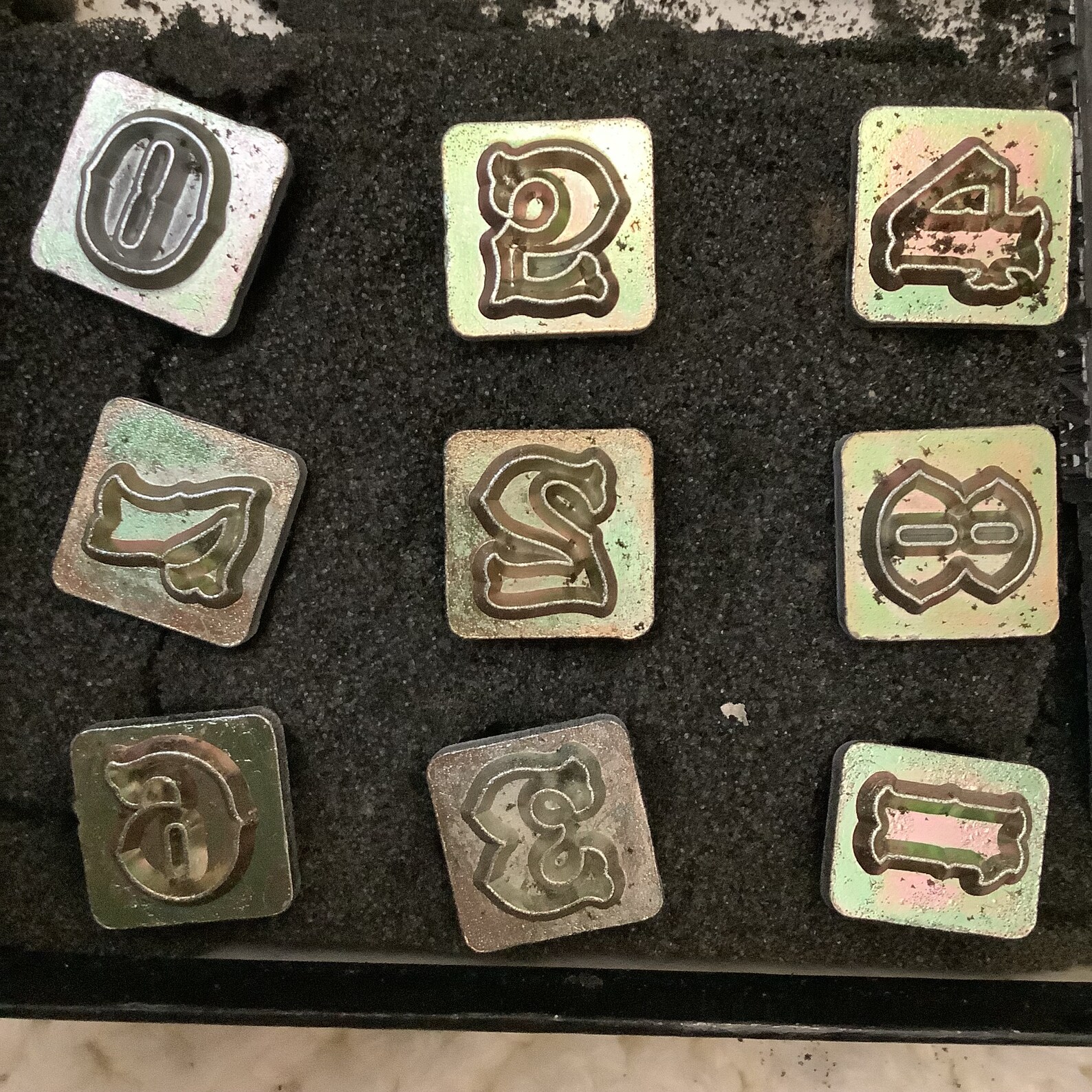 Craftool Co. Number Set 8136 1/2 Western Style Numbers Vintage Leather