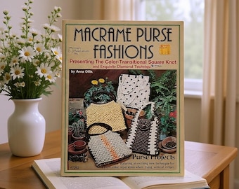 Porte-monnaie en macramé - 22 motifs rétro, 1974