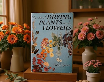 Livre d'art botanique vintage – L'art de sécher les plantes et les fleurs, 1958
