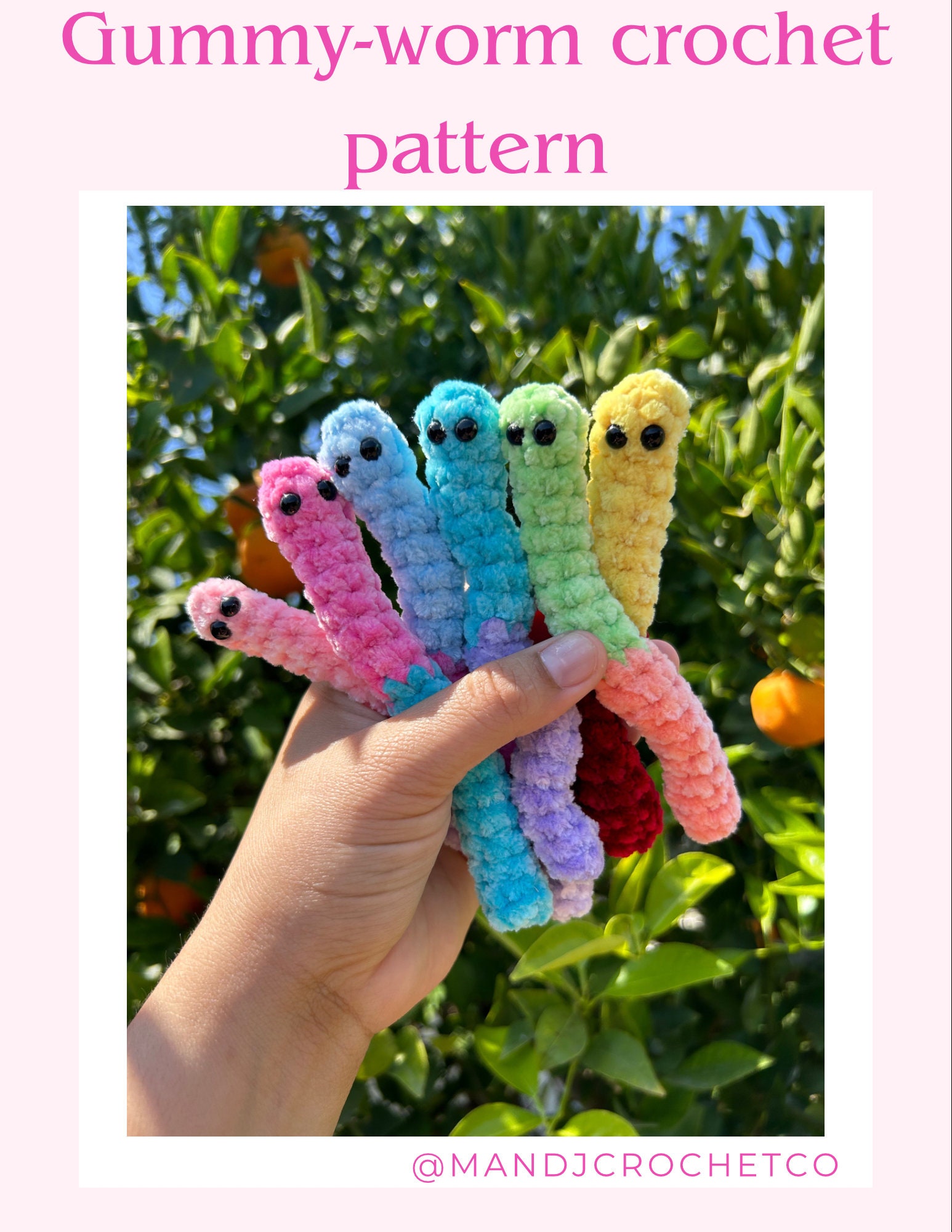 Crochet Gummy Worm Pattern (digital Download) - Etsy