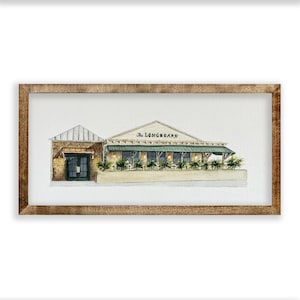 The Longboard Sullivan&#39;s Island, SC Giclee Print of a Watercolor Painting, Charleston Seafood Restaurant