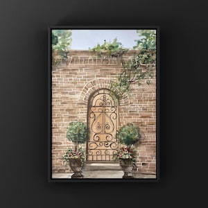 Historic Elliott Street Side Gate Charleston, SC Giclee Print of an Original Watercolor Portrait
