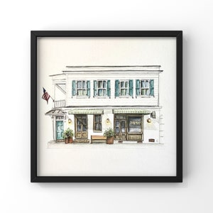Harken Cafe & Bakery, Queen Street, Charleston, SC  Giclee Print of an Original Watercolor Portrait