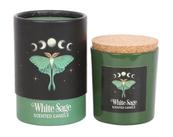 Luna Moth Cleansing White Sage Ritual Candle