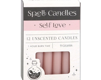 12 x Pink Self love spell candles