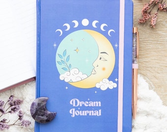 Dream journal with Rose gold coloured Amethyst Pen