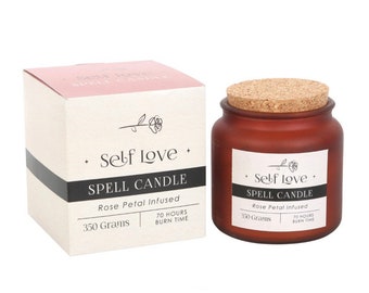 Rose Petal infused Self love Spell candle