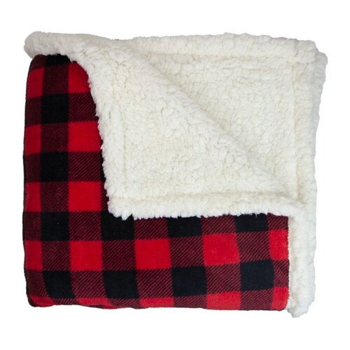 Buffalo Plaid Throw Blanket 50 X 70 W/ Cozy Sherpa Side Etsy