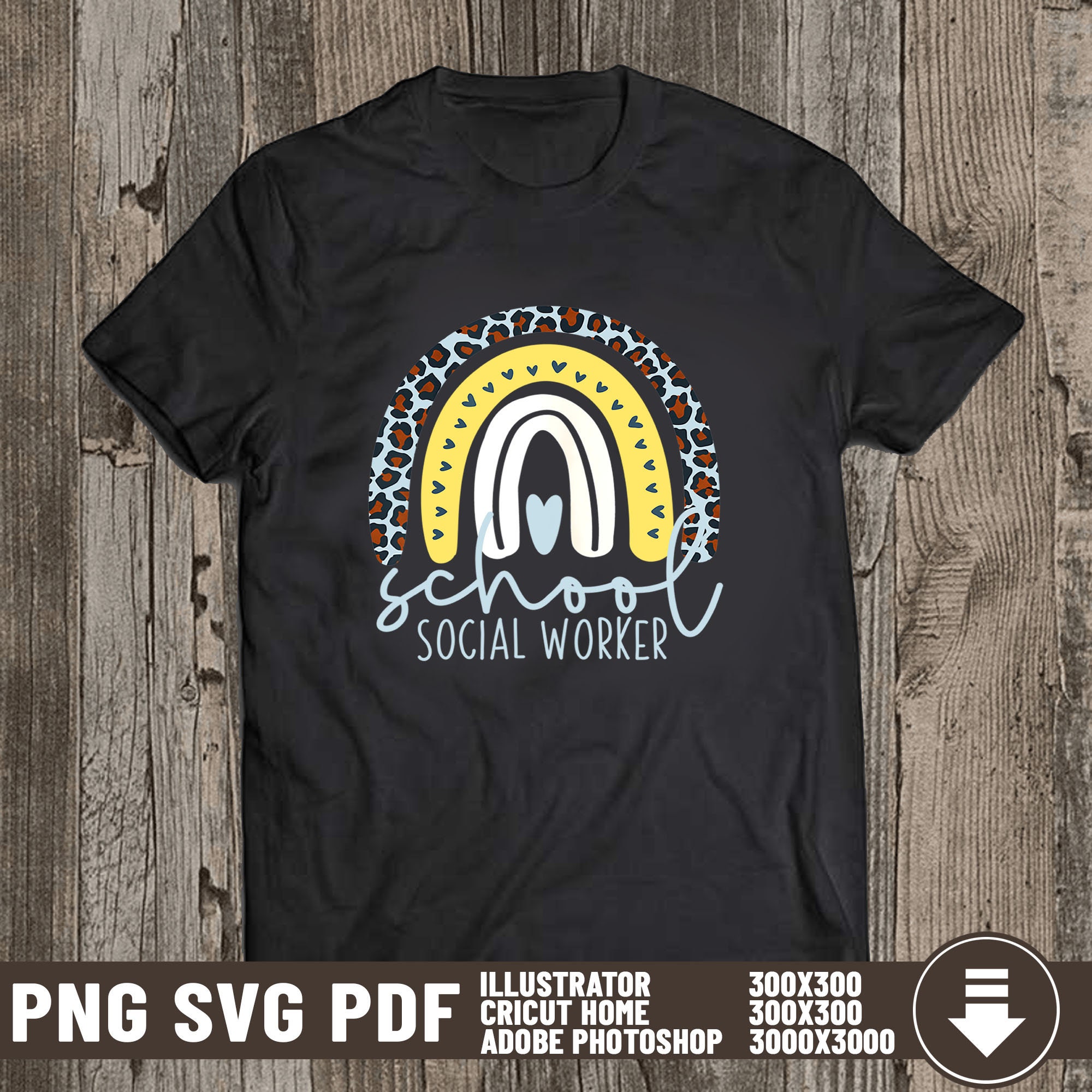 Download School Social Worker Svg Teacher Svg Students Svg Rainbow ...