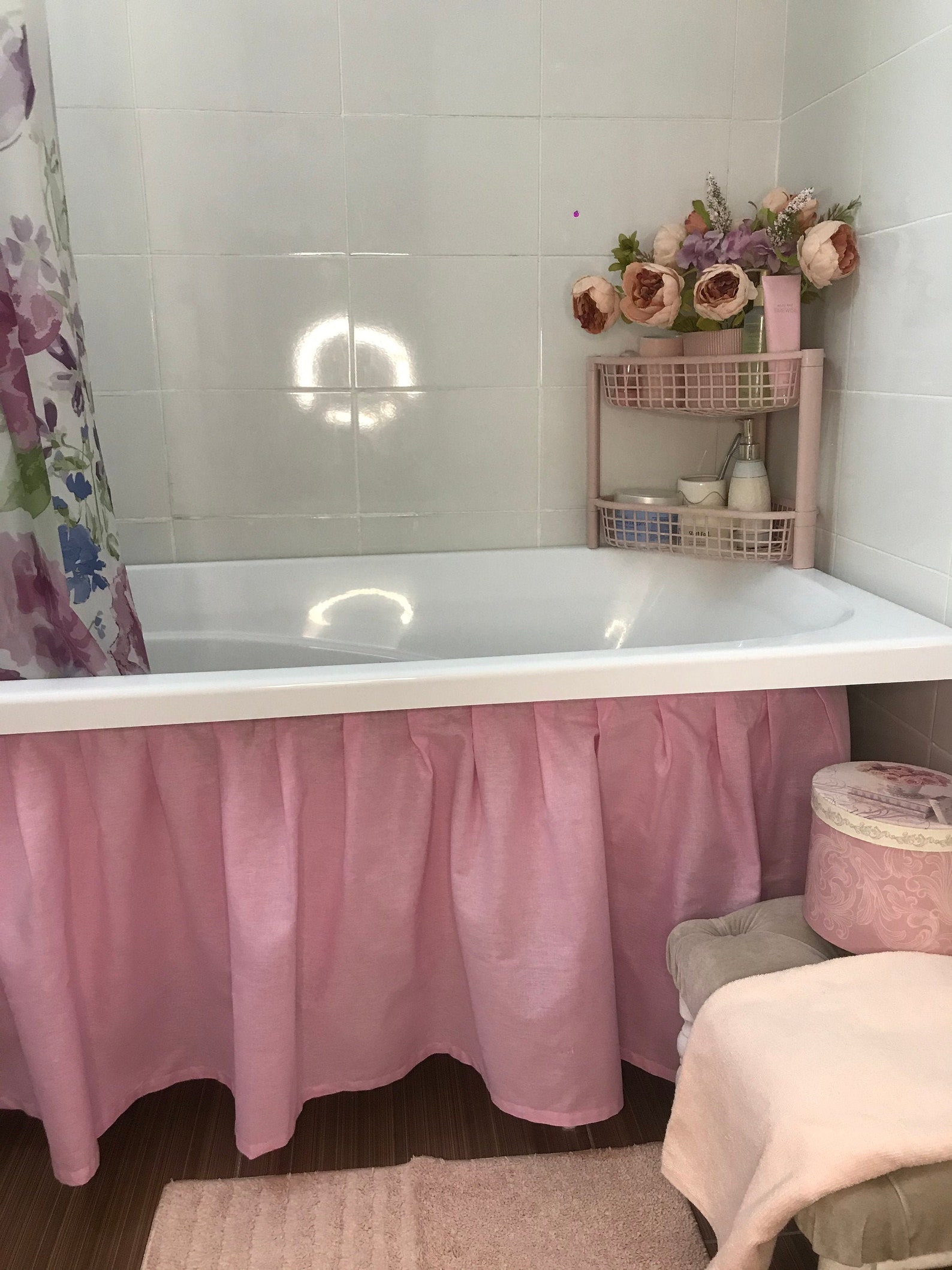 Bathroom skirt Housewarming gift Skin skirt Bathtub skirt Etsy