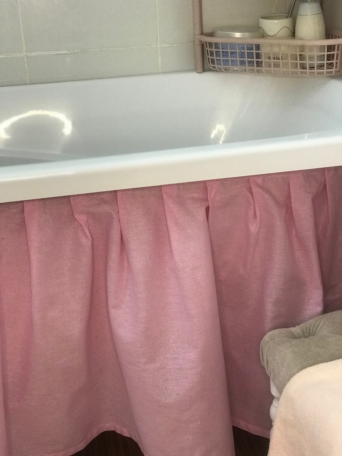 clawfoot tub skirt