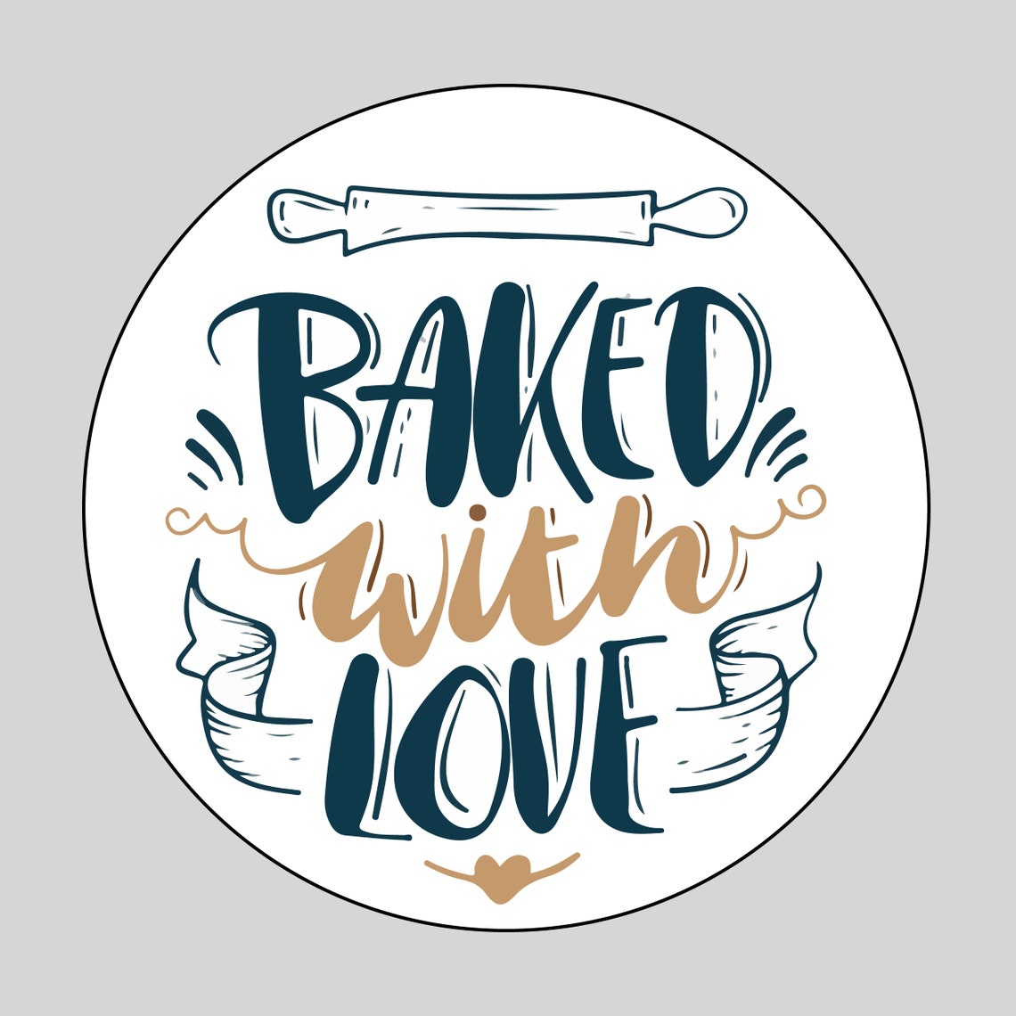 Baked With Love Stickers / Labels /tags Baking Sticker - Etsy New Zealand