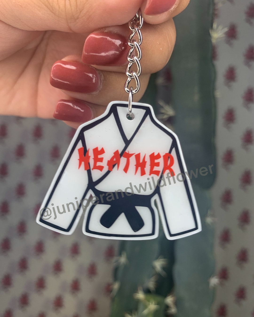 Customizable Sports Keychain Karate Gi Edition Etsy