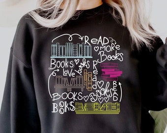 Leer más Libros Sudadera, Camisa de Lectura, Sudadera de Profesor de Lectura, Amante de los Libros, Camisas de Bibliotecario, Camisa de Libro de Maestro, Regalo para Bibliotecario