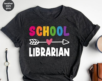 Camisa de bibliotecario escolar, camisa de bibliotecario de primaria, regalo de bibliotecario, amante de los libros, camisa de biblioteca, regalo de bibliotecario escolar, camisa de escuadrón de biblioteca