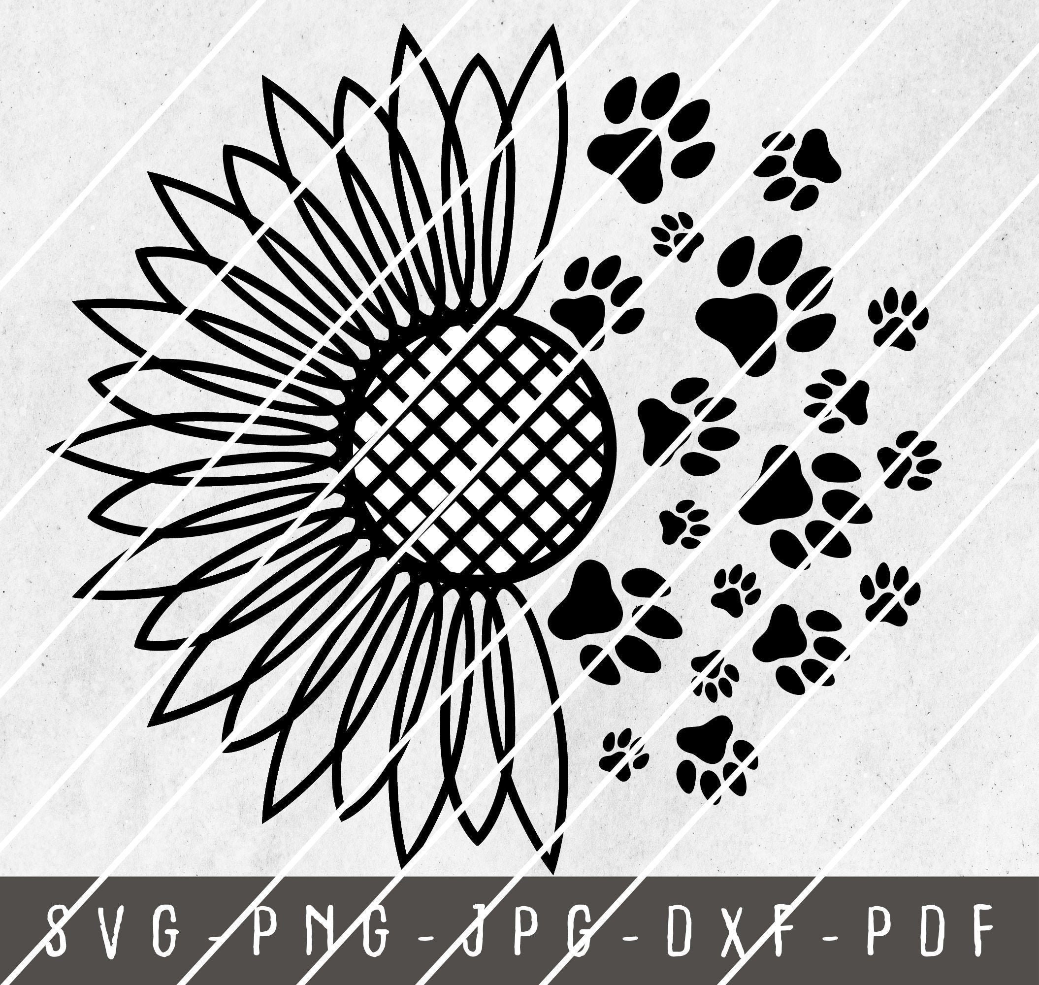 Free Free 187 Sunflower Paw Print Svg SVG PNG EPS DXF File