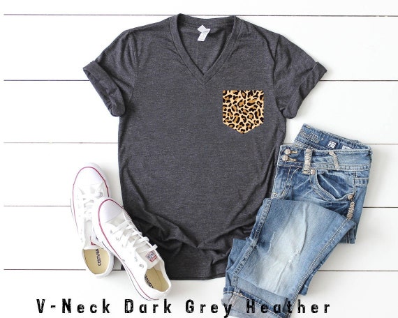 leopard print v neck t shirt