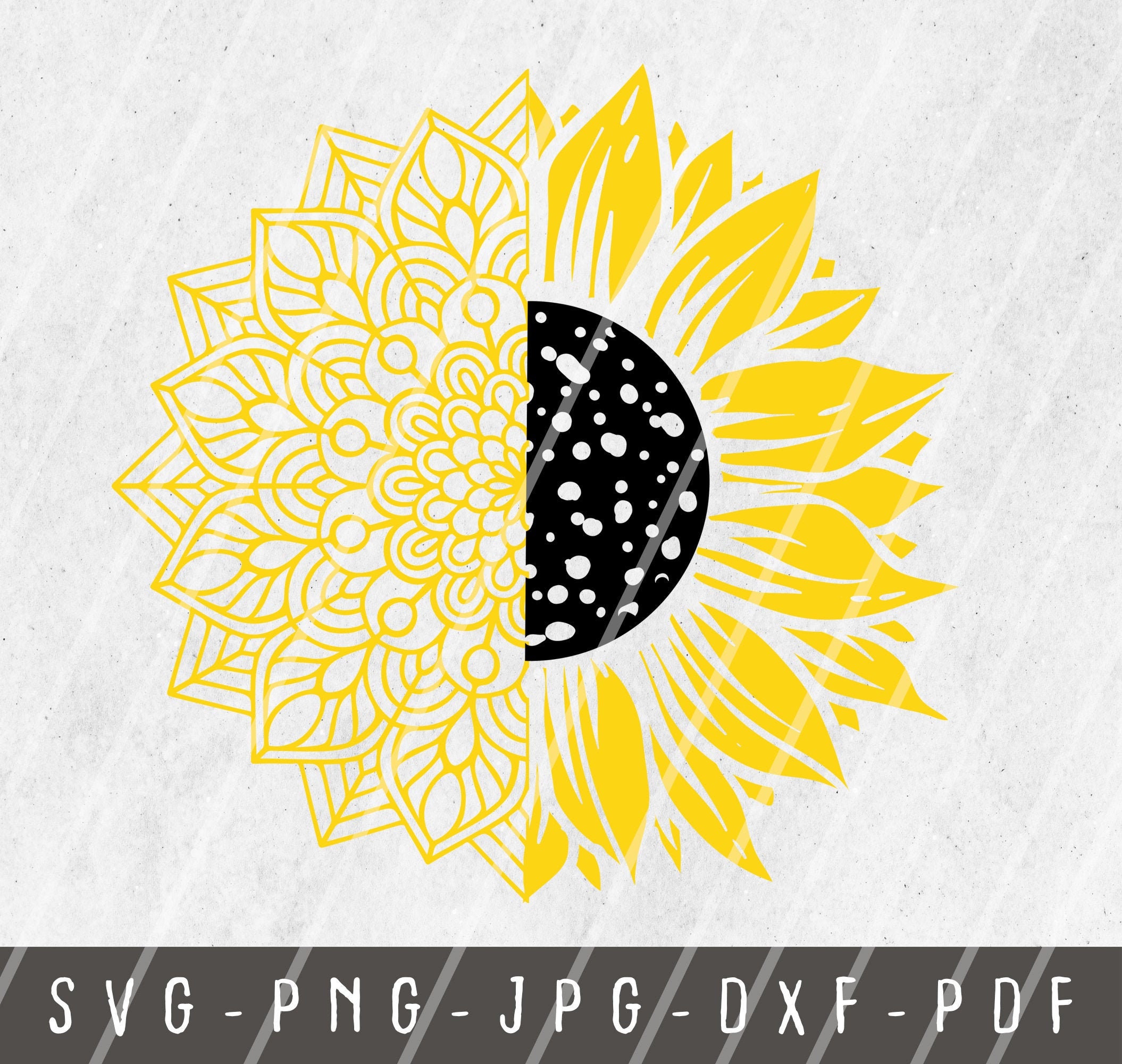 Mandala Sunflower svg Sunflower Mandala Silhouette Sunflower | Etsy