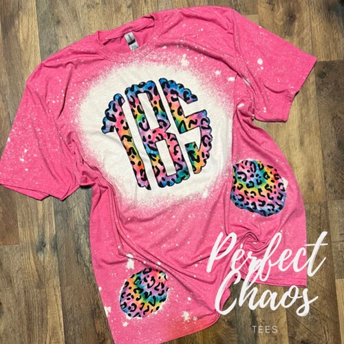 Monogram Bleached T-shirt / Rainbow 