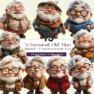 Paquete de imágenes prediseñadas de abuelo divertido, anciano gruñón, abuelo peculiar, viejos locos PNG, personas mayores divertidas, abuelo Png, tercera edad, AN13
