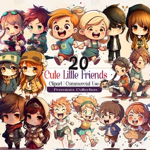 Watercolor Couple Clipart: 20 Romantic Friends PNG Images (Digital Download)