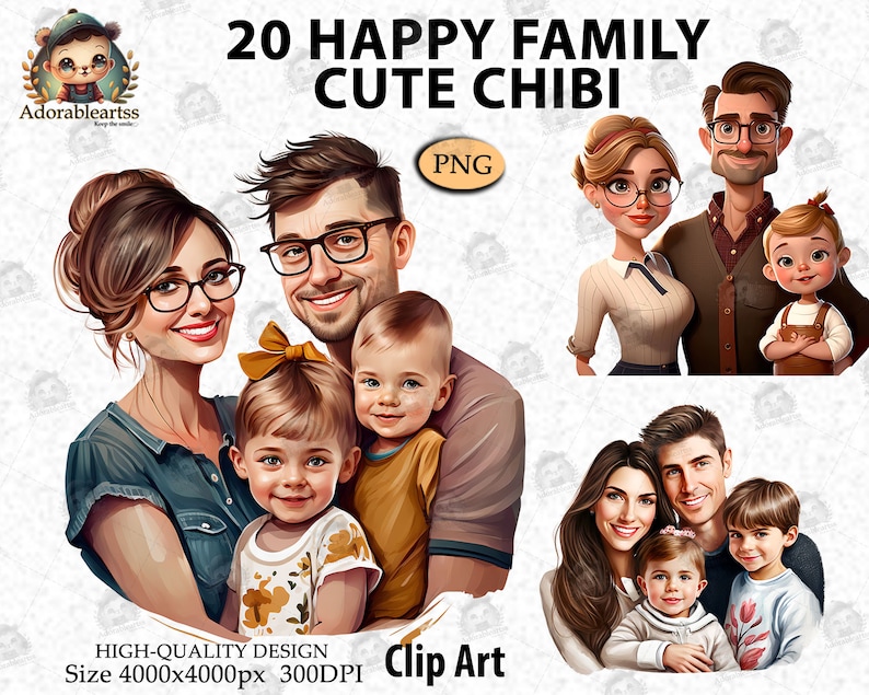 Happy Family Cute Chibi Clipart Valentines Day Love Son And Daughter happy-family-cute-chibi-clipart-valentines-day-love-son-and-daughter