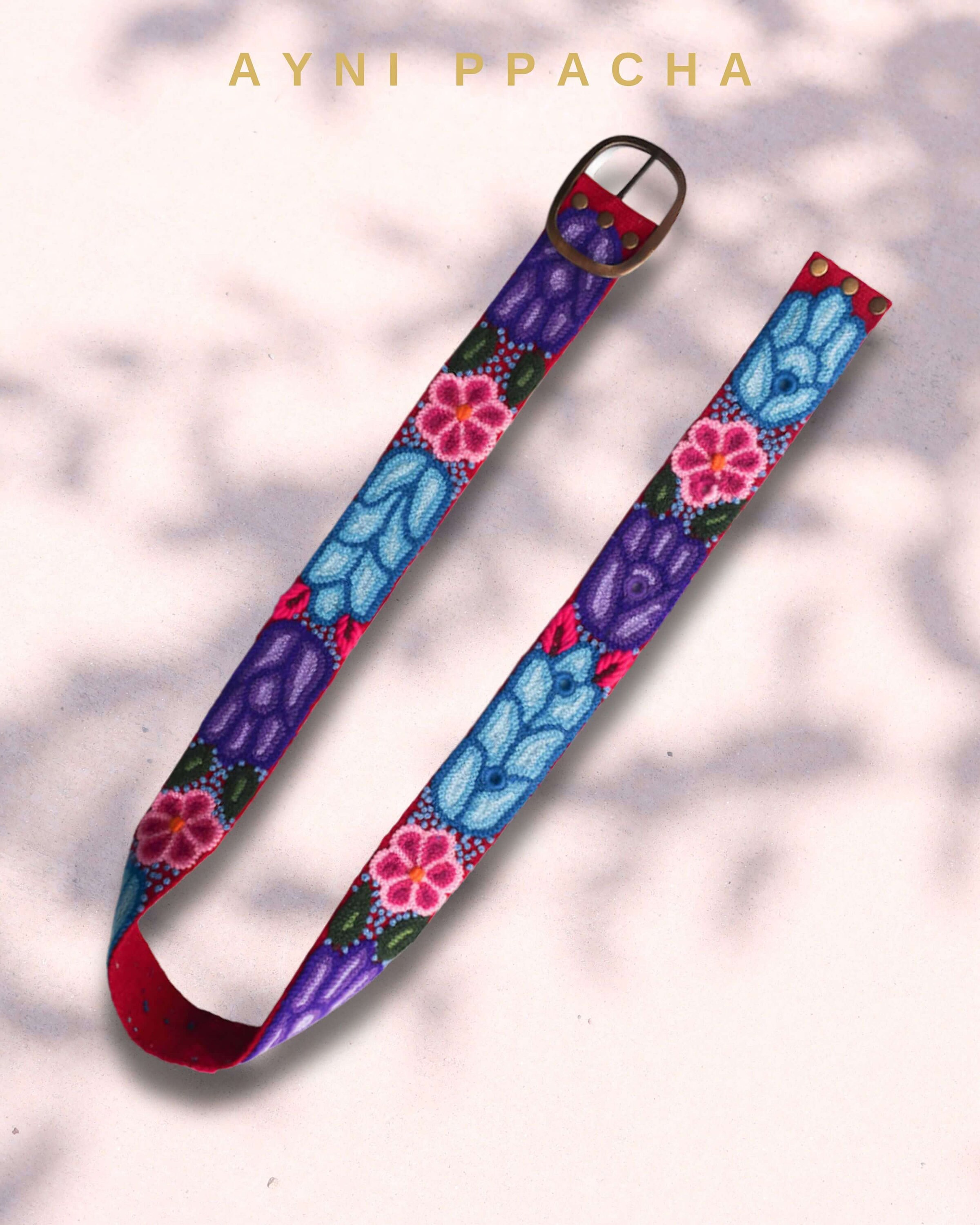 Ceinture Péruvienne Rare CAMUSSO En Argent Sterling Avec Pierres Multicolores - Taille 34