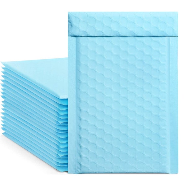 5''x7'' Blue  Poly Bubble Mailers, Colors Padded Shipping Mailing Envelopes