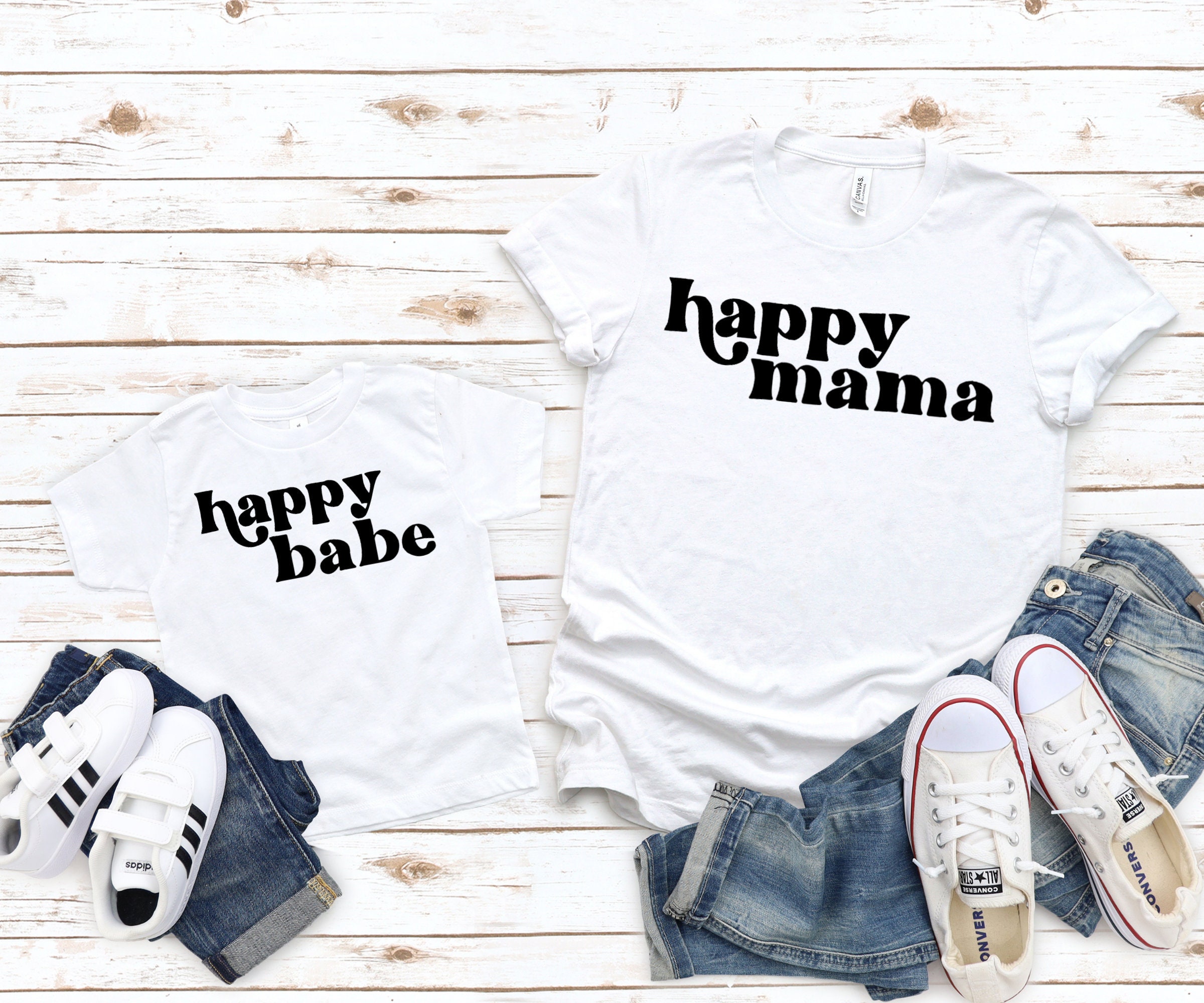 Happy Mama and Happy Babe T-shirt Set 