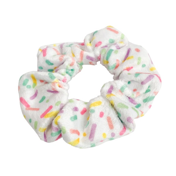 Vanilla Sprinkles Minky Scrunchie