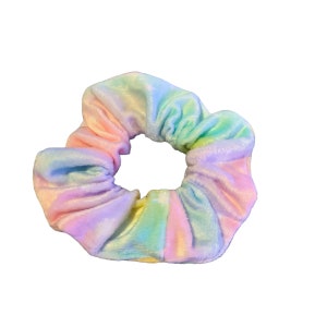Rainbow Star Minky Scrunchie