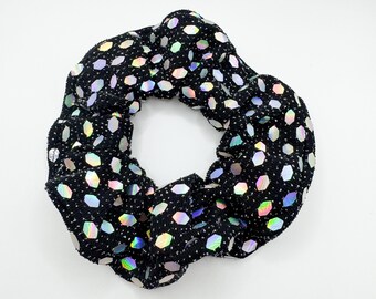 Disco Diamonds Foil Sequin Scrunchie