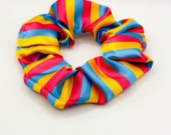Pan Pride Stripe Satin Scrunchie
