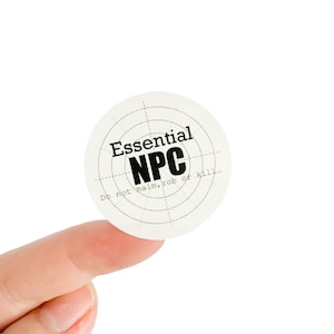 Essential NPC Non Playable Character Sticker Dungeons and Dragons