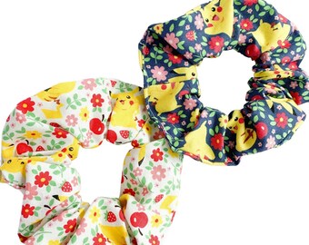 Poke Pika Pocket Monster Scrunchie