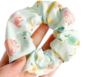 Poke Ice Cream Cones Pocket Monster Scrunchie