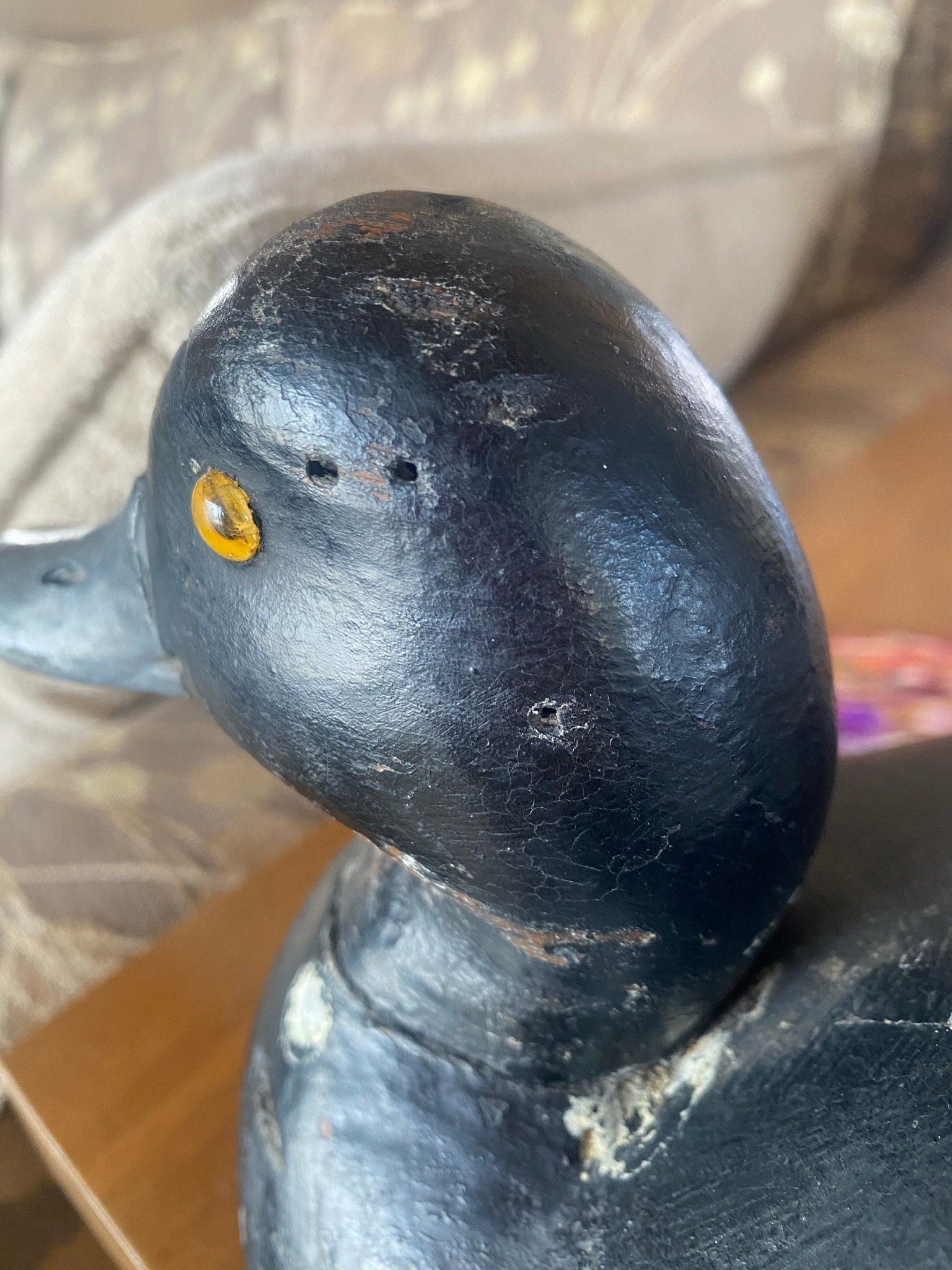 Signed Bluebill Drake Wooden hand carved Gunning Decoy 54 Etsy